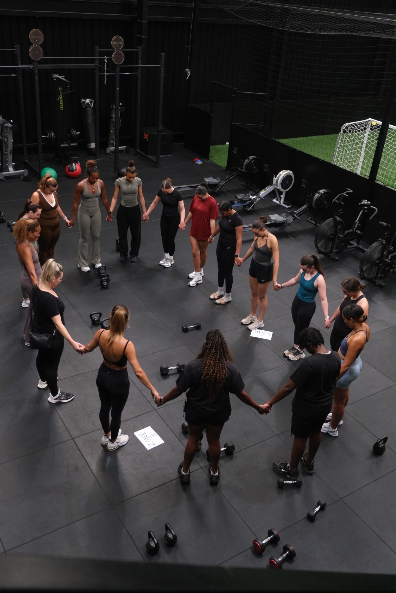 Women training together at a Fulfilled event